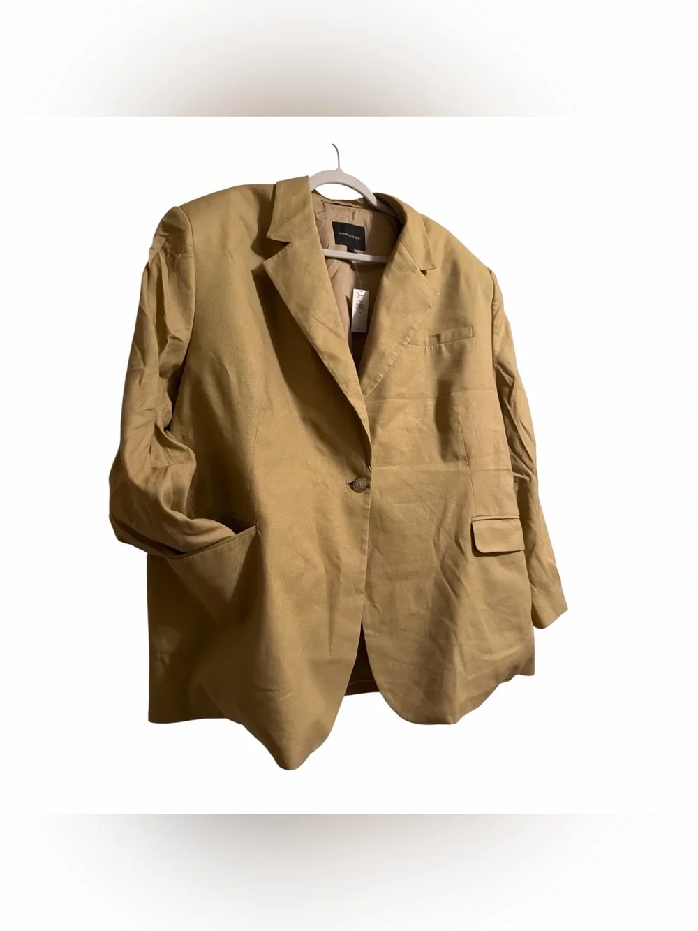 NWT Banana Republic Camel Tan Lena Relaxed Linen Blend Women’s Blazer XXL